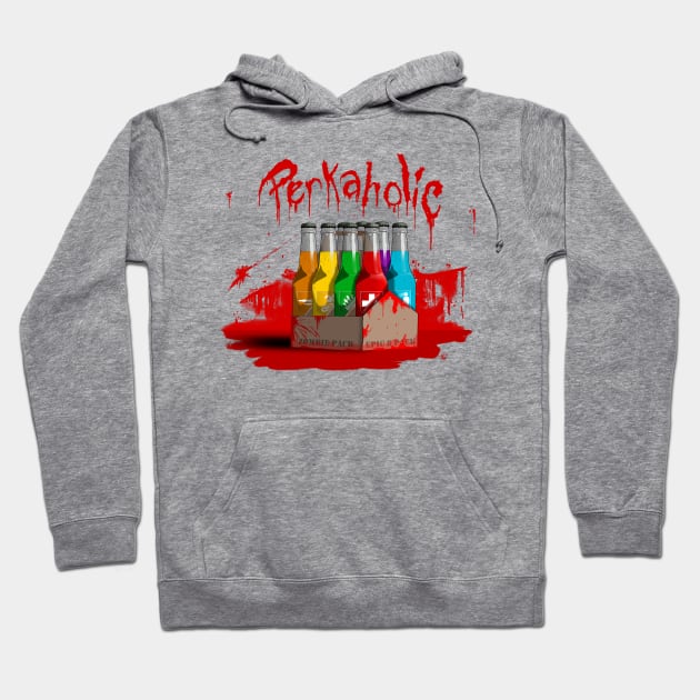 Zombie 8-Pack Bloodied Perkaholic on White Hoodie by LANStudios